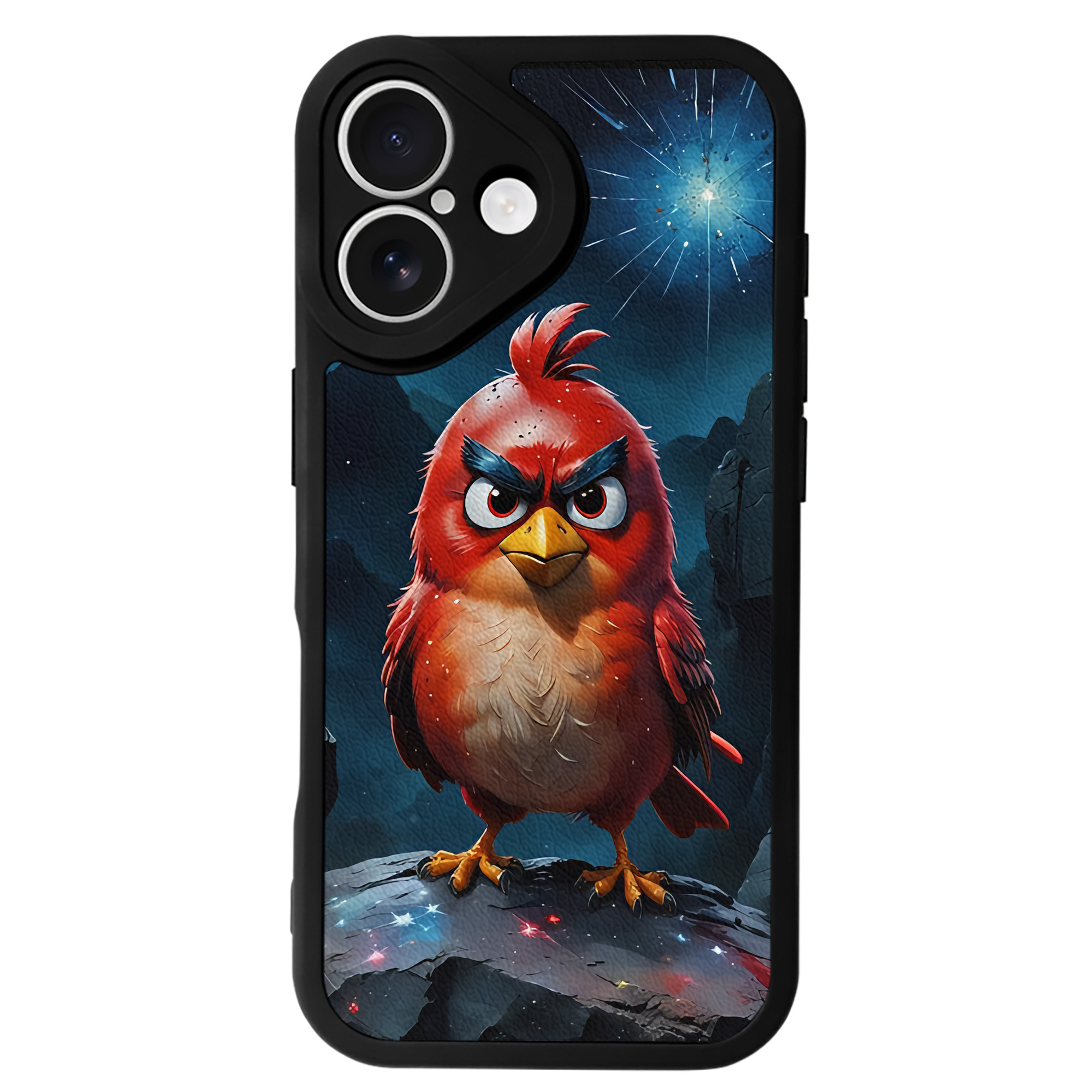 （画像用） Angry Birds アングリーバード 【iPhone 16シリーズ対応】シリコンスマホケース（レザー調） 材質：シリコン